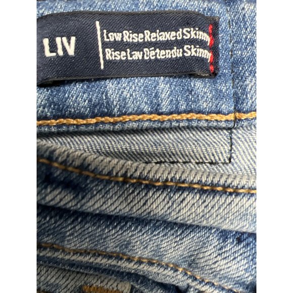 True Religion Low Rise Distressed Light Blue Relaxed Skinny Jeans Size 28 - Picture 8 of 10